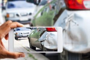 posting to social media after a car accident